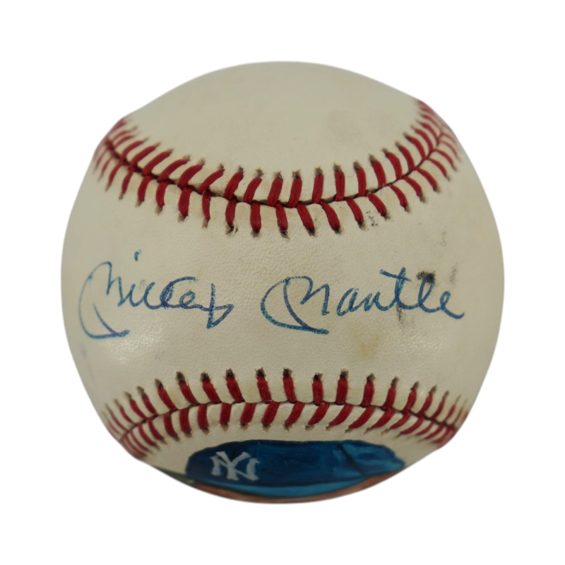 Mickey Mantle New York Yankees Signed OAL Painted Ball (JSA LOA)-Powers Sports Memorabilia