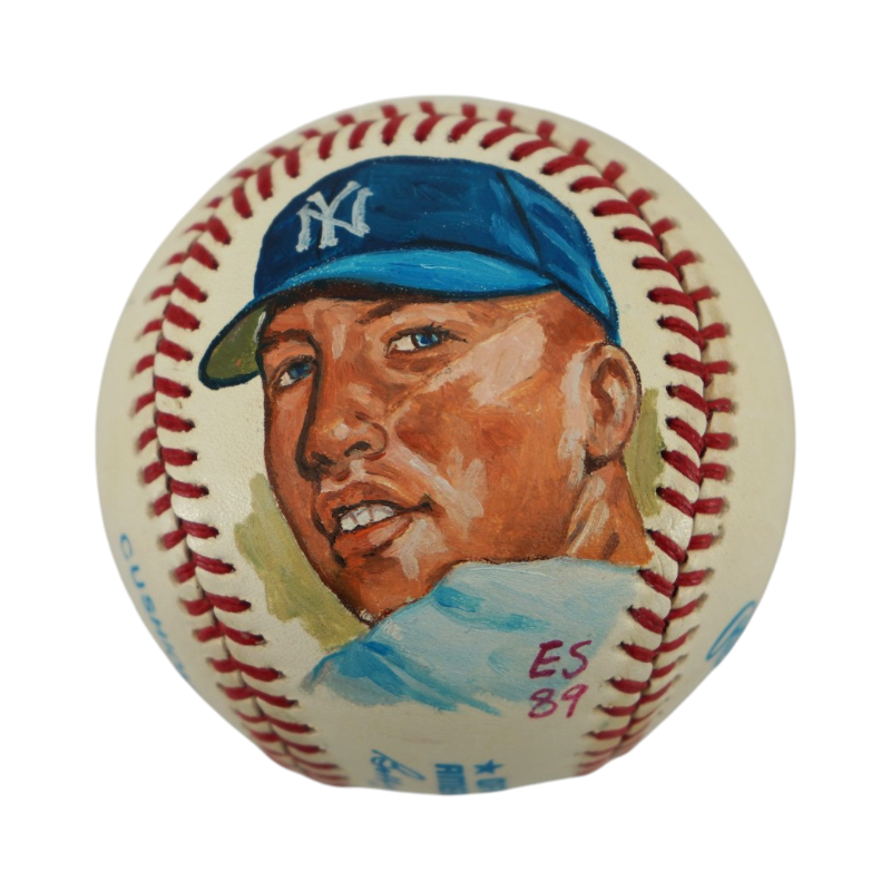 Mickey Mantle New York Yankees Signed OAL Painted Ball (JSA LOA)-Powers Sports Memorabilia