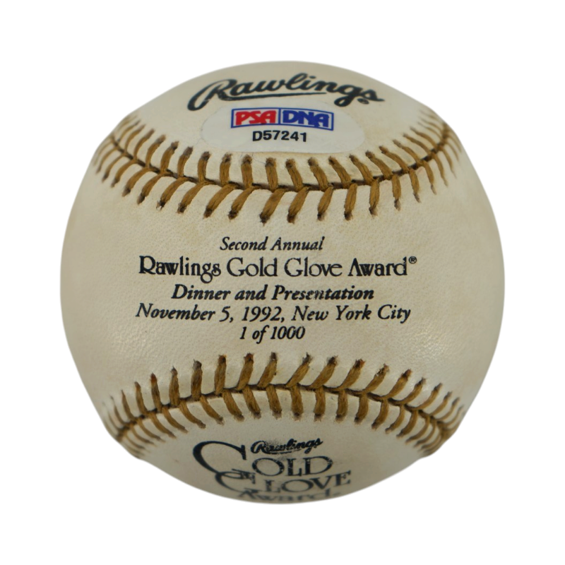 Joe DiMaggio New York Yankees Signed Gold Glove Logo Ball (PSA LOA)-Powers Sports Memorabilia