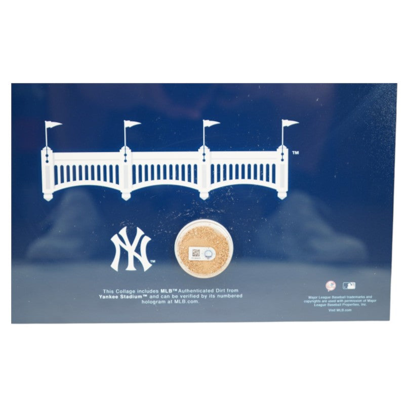 Yankee Stadium Subway Sign Collage with Game Used Dirt Framed 19x35 Steiner COA-Powers Sports Memorabilia