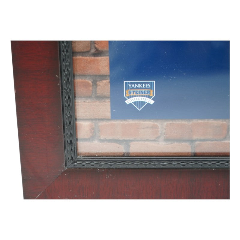 Yankee Stadium Subway Sign Collage with Game Used Dirt Framed 19x35 Steiner COA-Powers Sports Memorabilia