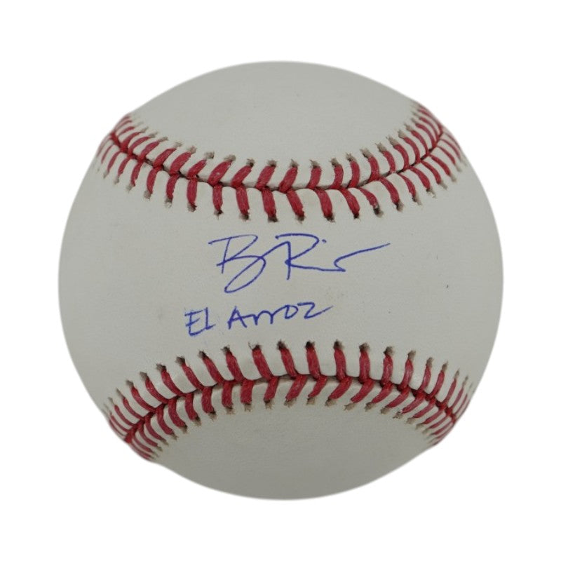Ben Rice New York Yankees Signed Inscribed El Arroz OMLB Baseball-Powers Sports Memorabilia