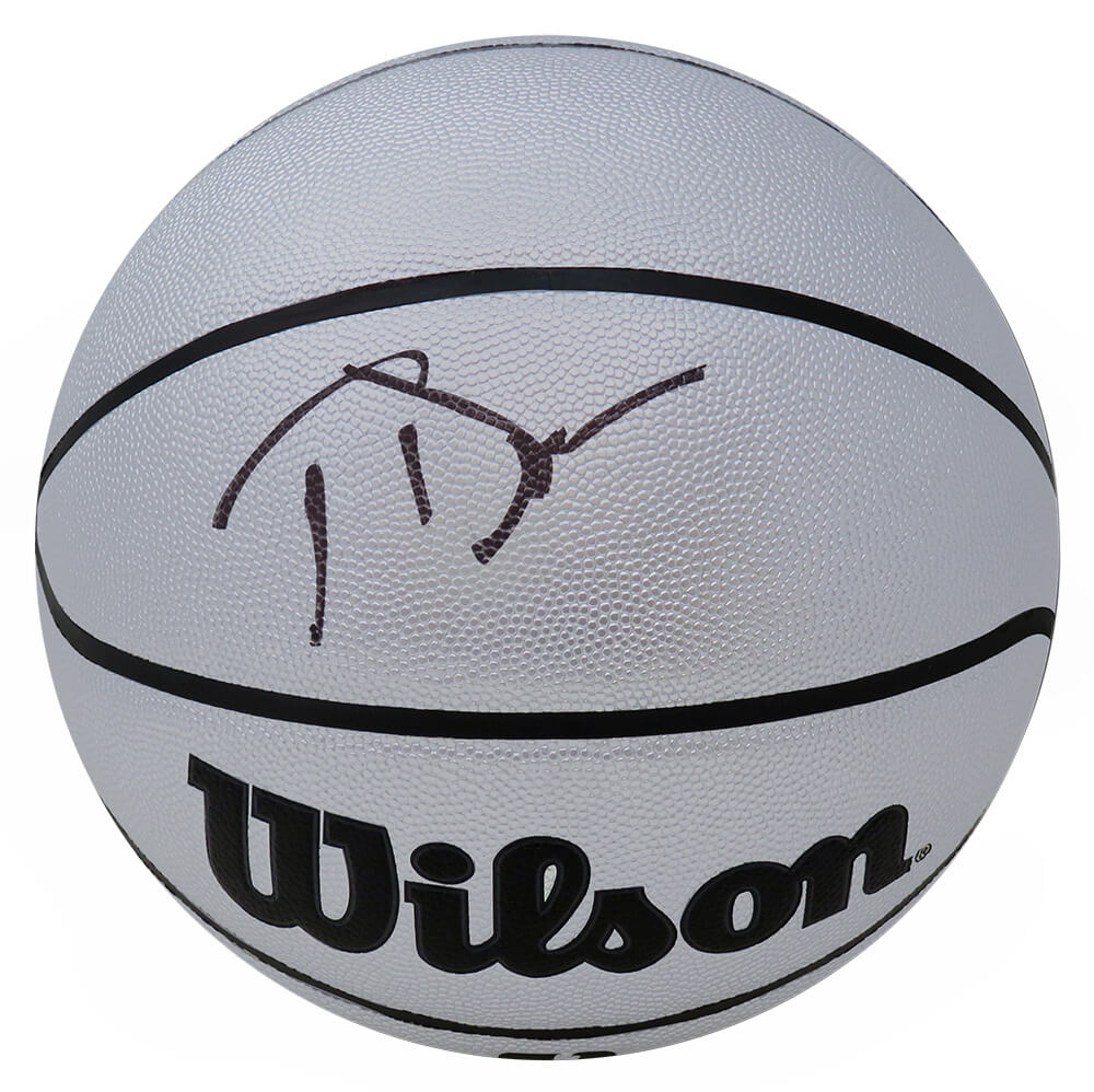 Joe Dumars Autographed Wilson Silver Full Size NBA Basketball