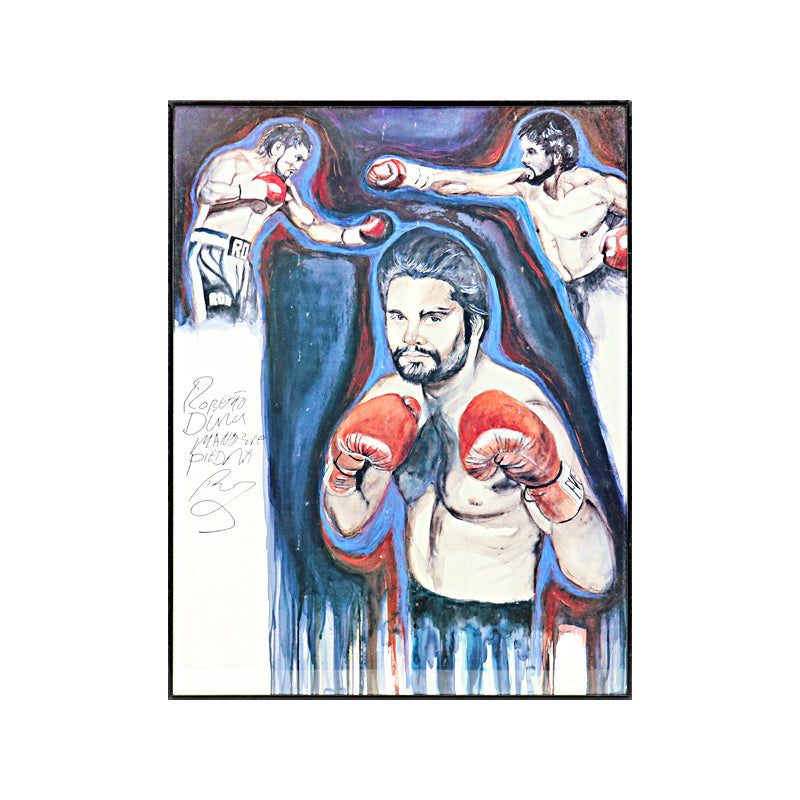 Roberto Duran 18x24 Framed Lithograph-Powers Sports Memorabilia