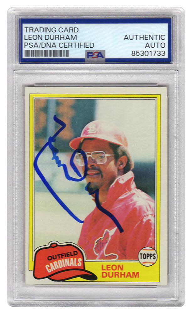 Leon Durham St. Louis Cardinals Autographed Arizona 1981 Topps Rookie-Powers Sports Memorabilia