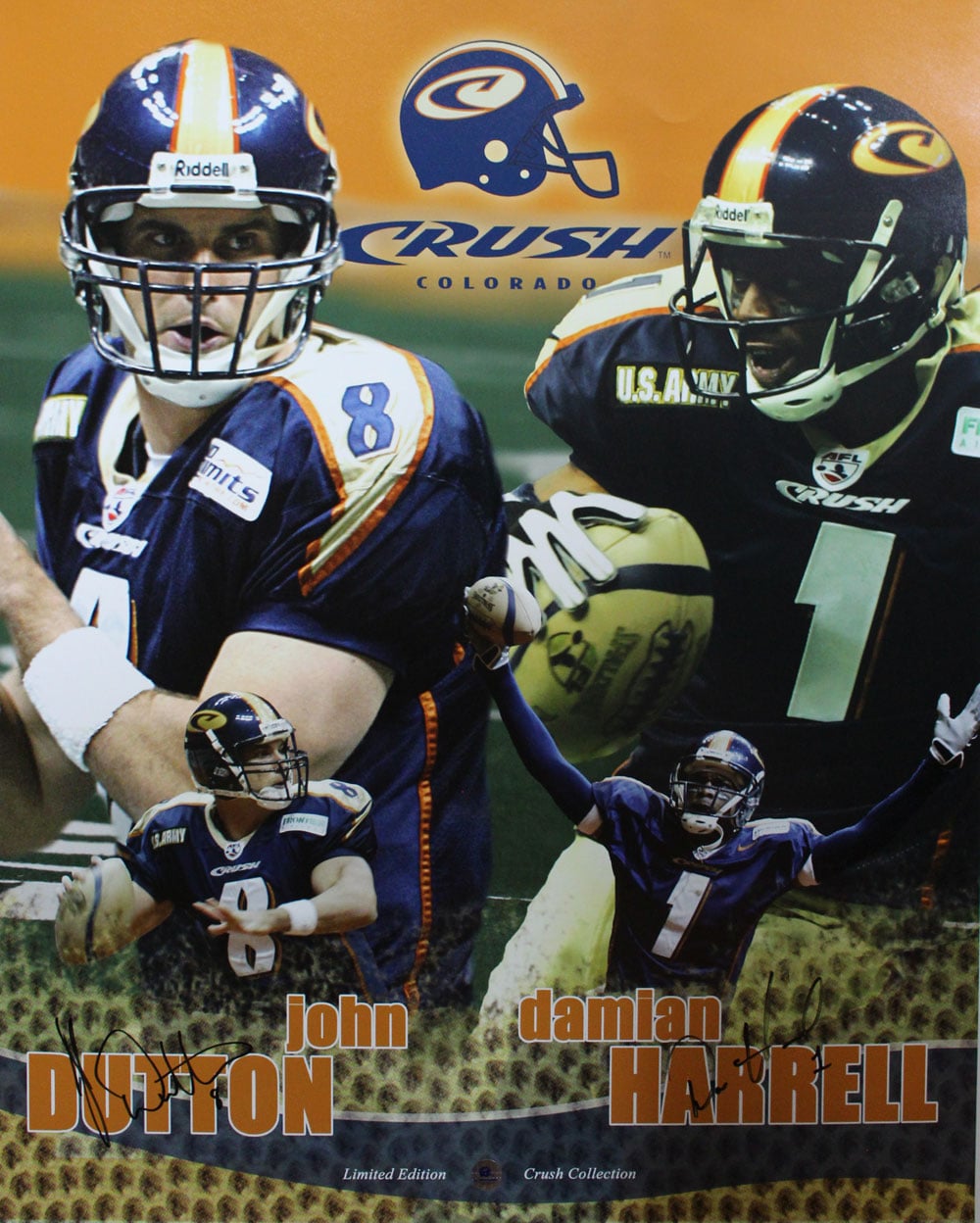 John Dutton & Damian Harrell Colorado Crush Signed 16x20 Photo-Powers Sports Memorabilia
