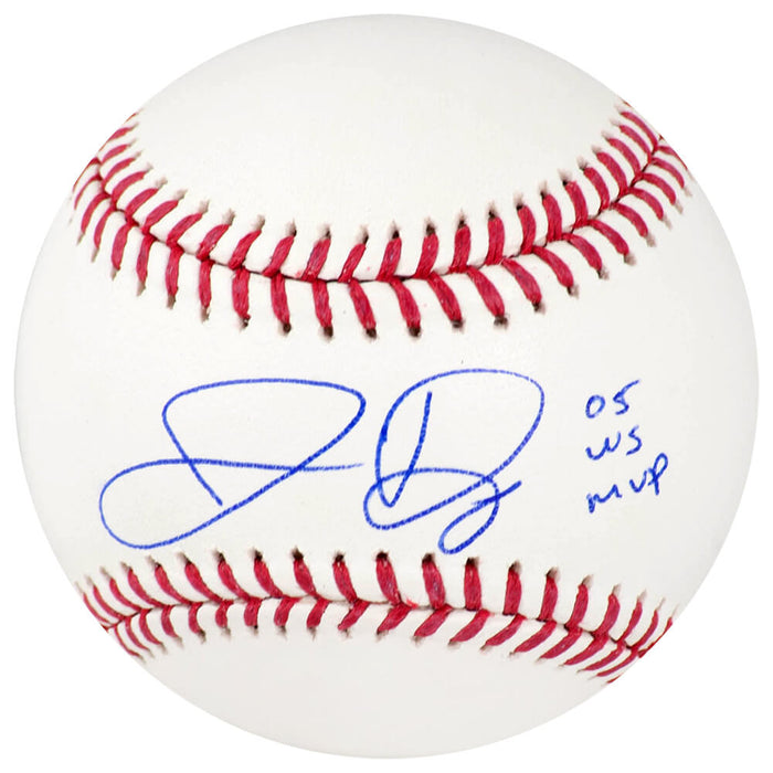 Jermaine Dye Autographed Rawlings Official MLB Baseball with 05 WS MVP-Powers Sports Memorabilia