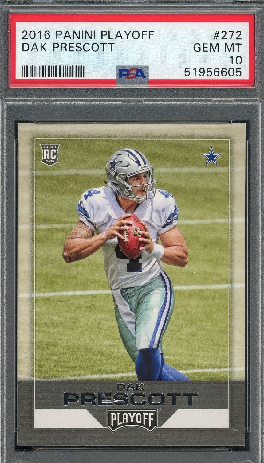 Dak Prescott 2016 Panini Playoff Football Rookie Card #272 Graded PSA 10-Powers Sports Memorabilia