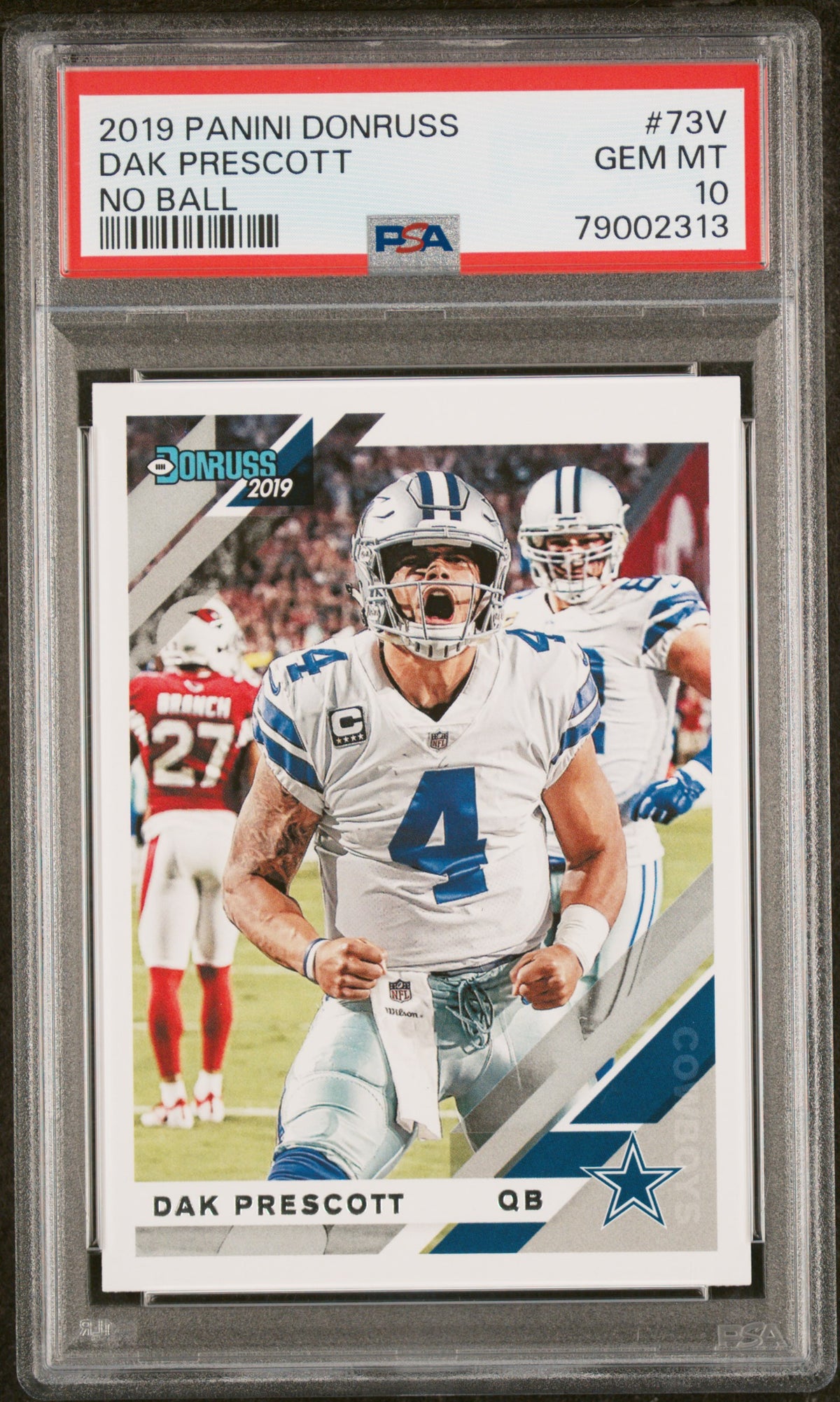 Dak Prescott 2019 Panini Donruss No Ball Football Card #73V Graded PSA 10-Powers Sports Memorabilia