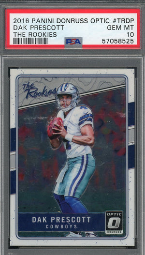 Dak Prescott 2016 Panini Donruss Optic The Rookies Card #TRDP Graded PSA 10-Powers Sports Memorabilia
