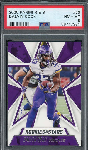 Dalvin Cook 2020 Panini Rookies & Stars Football Card #70 Graded PSA 8-Powers Sports Memorabilia