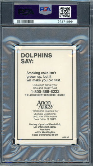Dan Marino 1986 Dolphins Police Football Card #5 Graded PSA 10-Powers Sports Memorabilia