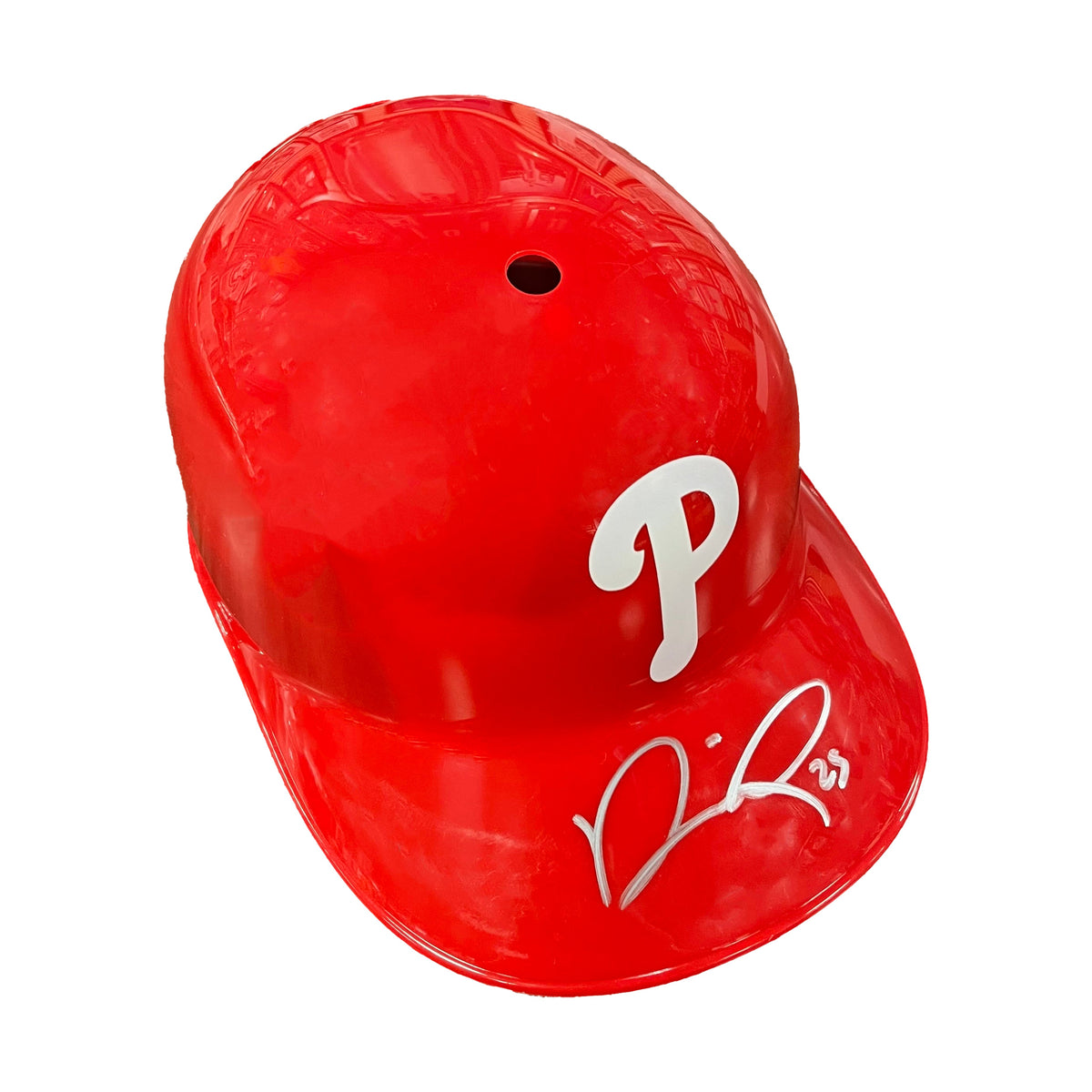 Darick Hall Philadelphia Phillies Signed Helmet-Powers Sports Memorabilia