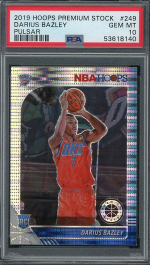 Darius Bazley 2019 Panini Hoops Premium Stock Pulsar Rookie Card #249 PSA 10-Powers Sports Memorabilia