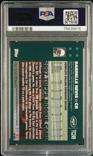 Darrelle Revis 2007 Topps Chrome Signed Rookie Card #TC249 Auto Graded PSA 10 B-Powers Sports Memorabilia