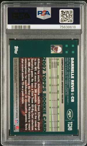 Darrelle Revis 2007 Topps Chrome Signed Rookie Card #TC249 HOF Auto PSA 10-Powers Sports Memorabilia