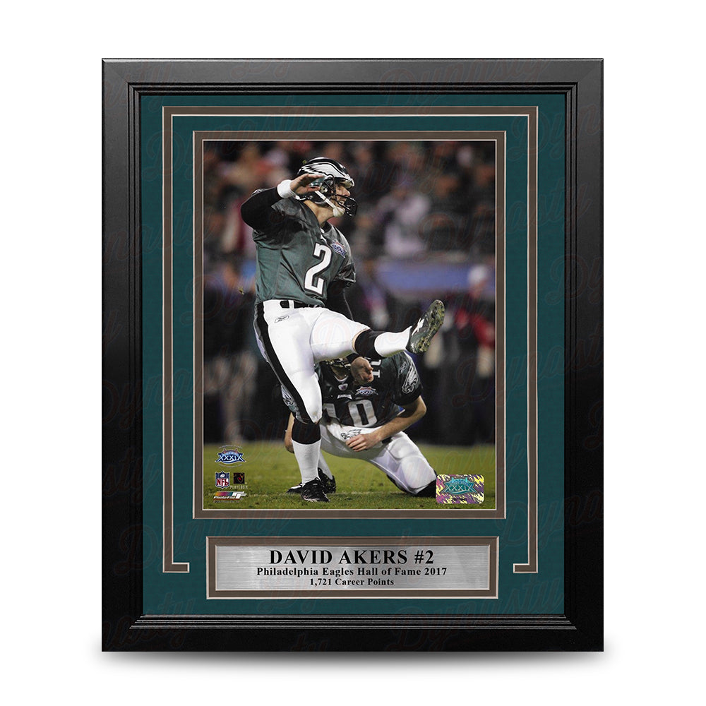 David Akers Super Bowl XXXIX Philadelphia Eagles 8" x 10" Framed Football Display Photo-Powers Sports Memorabilia