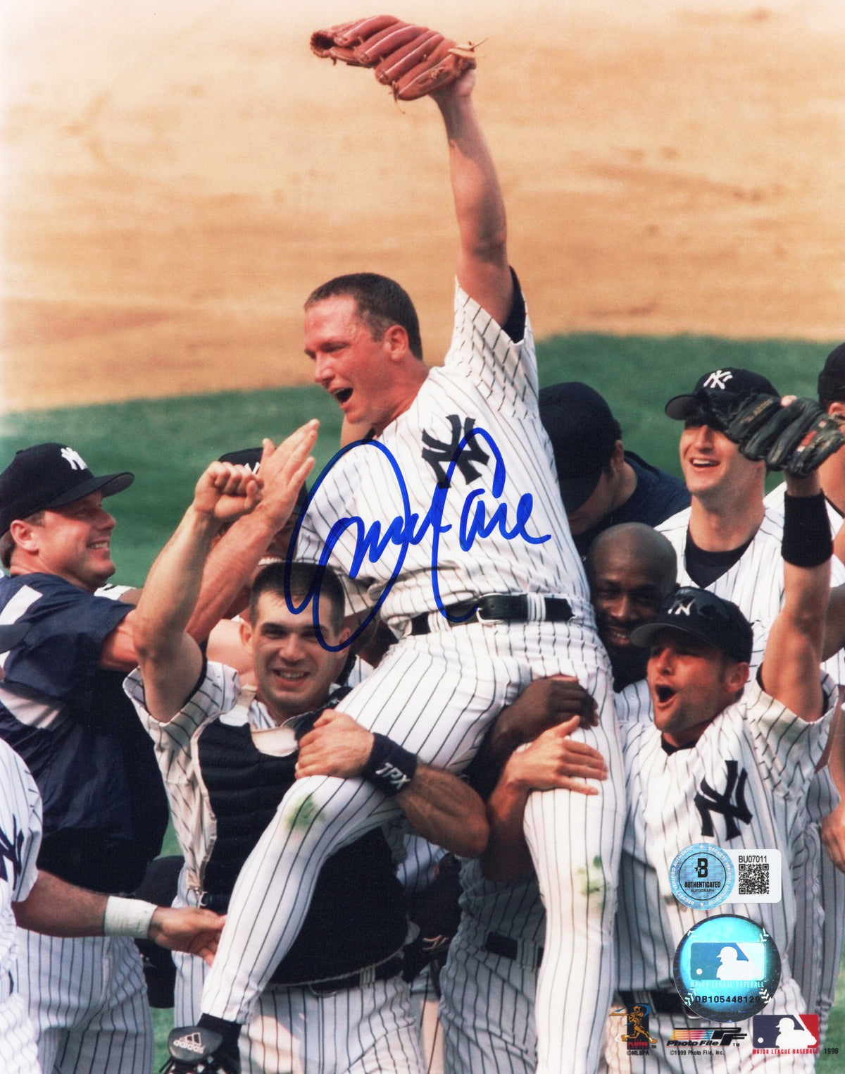 David Cone Signed New York Yankees No Hitter 8x10 Photo Beckett-Powers Sports Memorabilia
