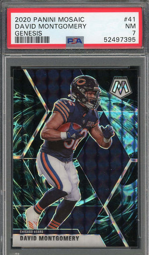 David Montgomery 2020 Panini Mosaic Genesis Card #41 PSA 7-Powers Sports Memorabilia