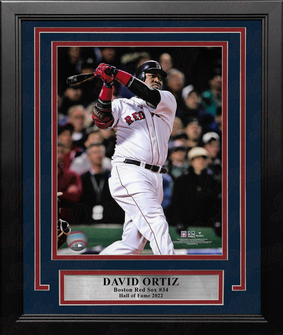 David Ortiz in Action Boston Red Sox 8" x 10" Framed Baseball Display Photo-Powers Sports Memorabilia