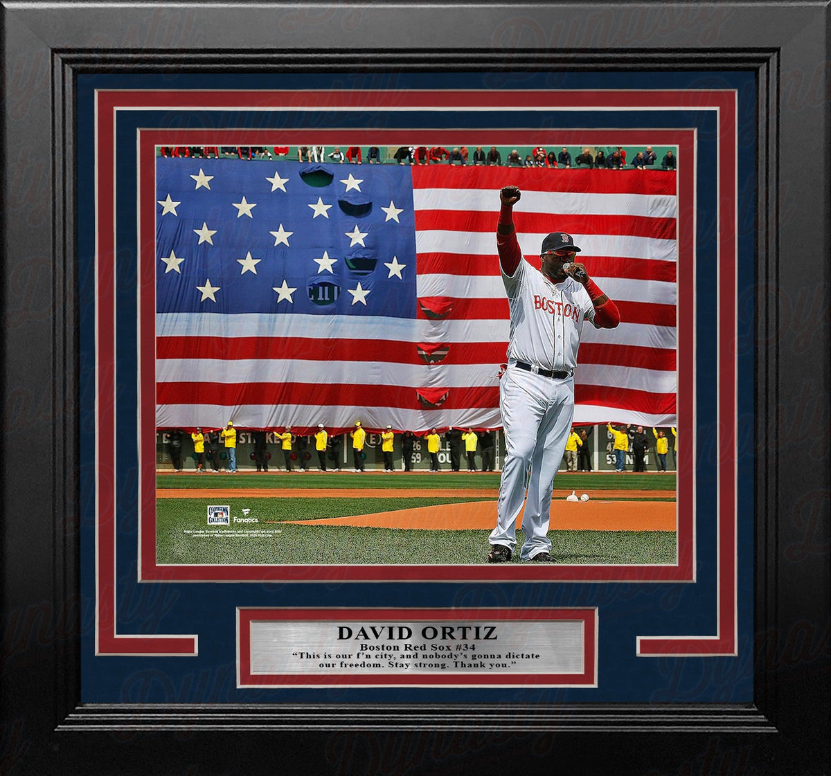 David Ortiz 2013 This is Our City Speech Boston Red Sox 8" x 10" Framed Baseball Display Photo-Powers Sports Memorabilia