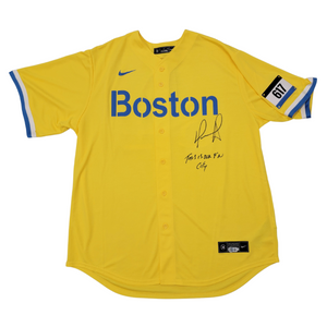 David Ortiz Signed Boston Red Sox Nike Replica City Connect Jersey W/ This is Our F'n City - Beckett-Powers Sports Memorabilia