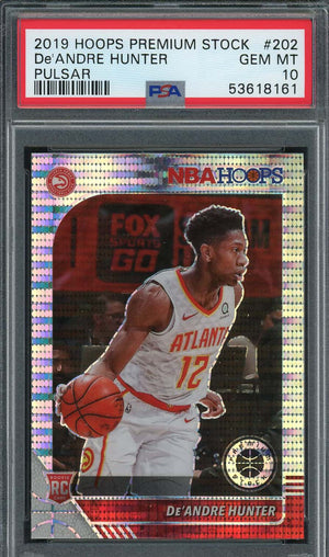 De'Andre Hunter 2019 Panini Hoops Premium Stock Pulsar Rookie Card #202 PSA 10-Powers Sports Memorabilia