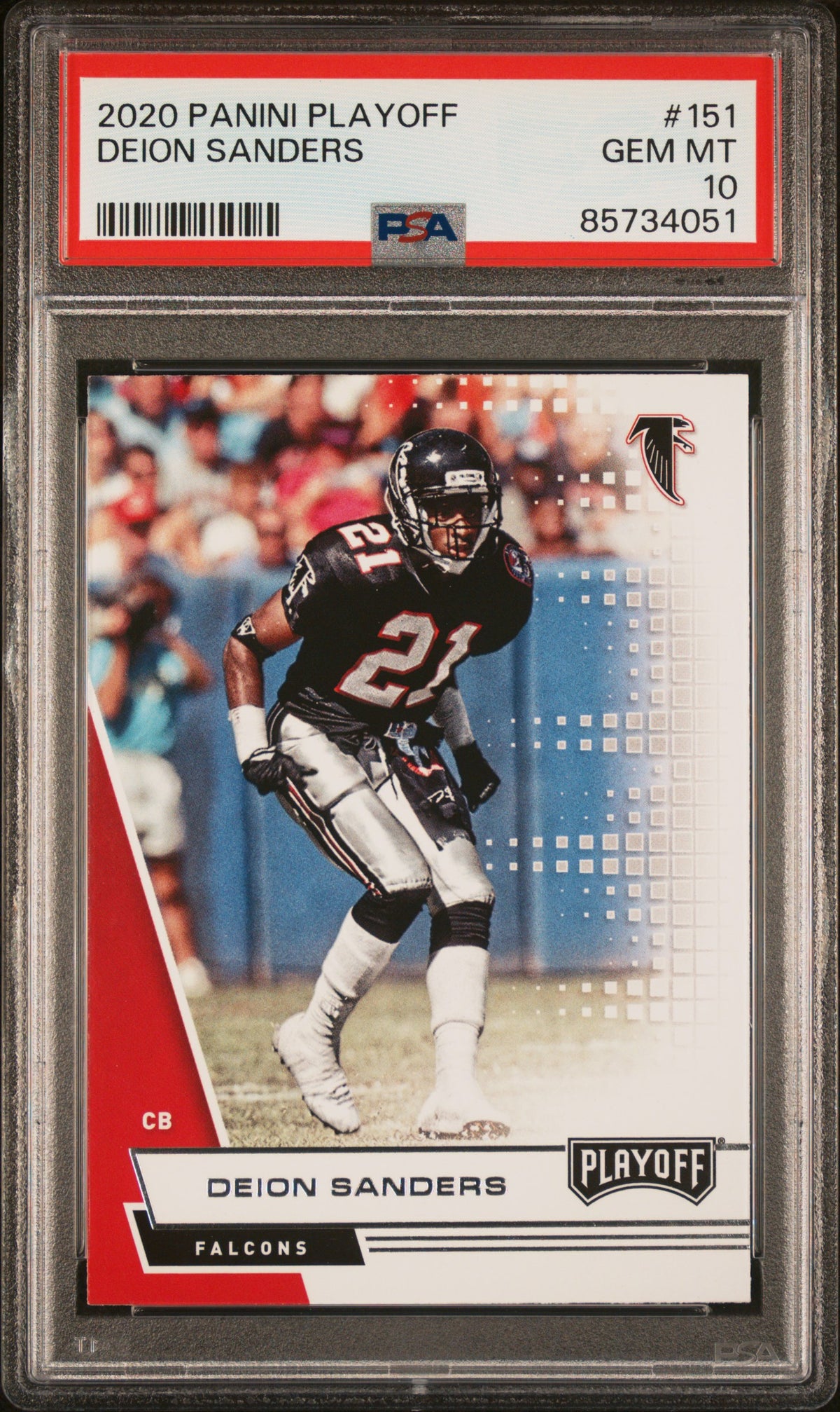 Deion Sanders 2020 Panini Playoff Football Card #151 Graded PSA 10-Powers Sports Memorabilia