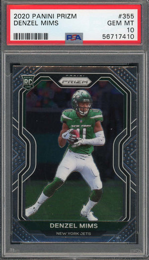 Denzel Mims 2020 Panini Prizm Football Rookie Card RC #355 Graded PSA 10-Powers Sports Memorabilia