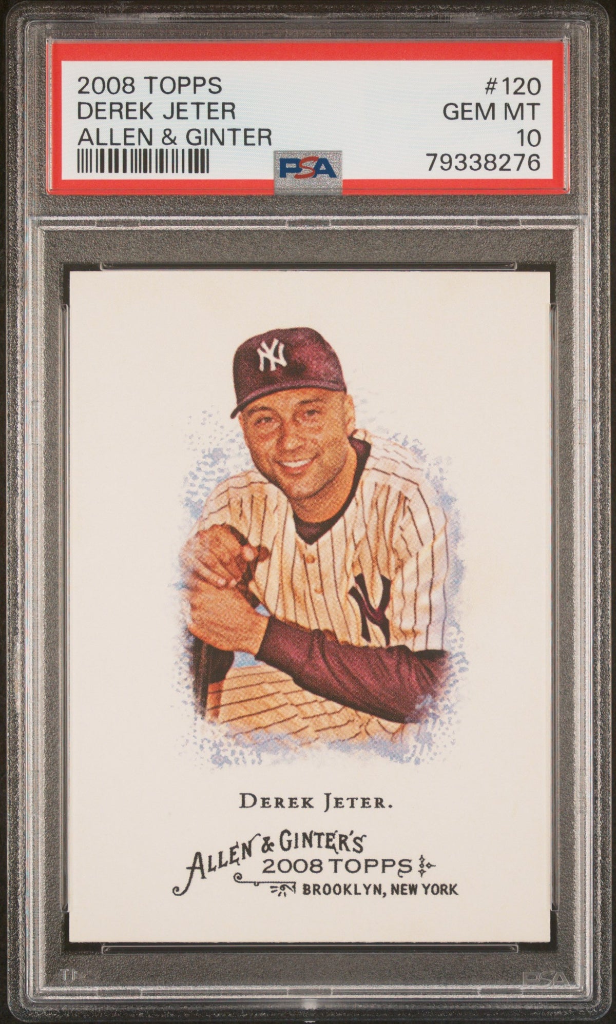 Derek Jeter 2008 Topps Allen &amp; Ginter Baseball Card #120 Graded PSA 10-Powers Sports Memorabilia