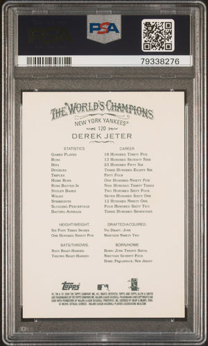 Derek Jeter 2008 Topps Allen & Ginter Baseball Card #120 Graded PSA 10-Powers Sports Memorabilia