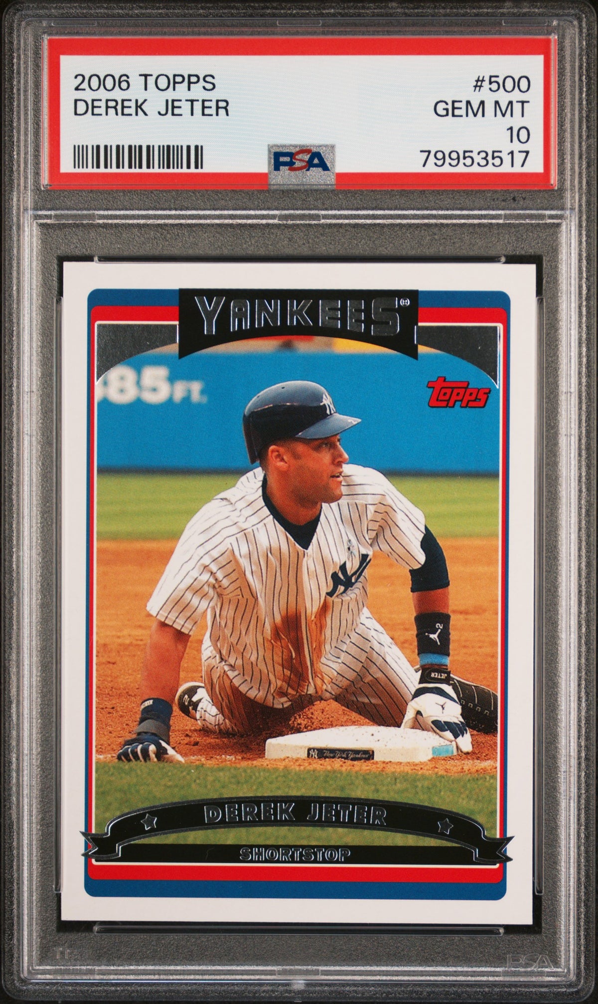 Derek Jeter 2006 Topps Baseball Card #500 Graded PSA 10-Powers Sports Memorabilia