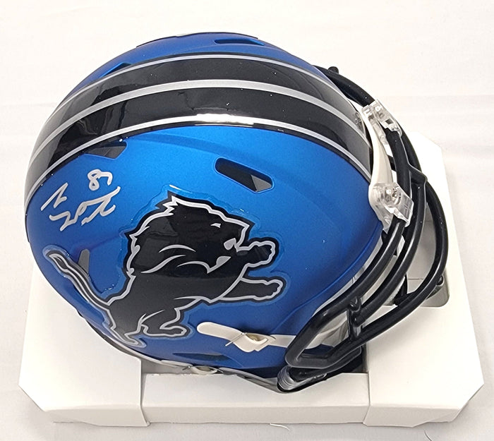 Detroit Lions Signed 2024 ALT Mini Helmet - Sam LaPorta Signed | - Beckett-Powers Sports Memorabilia