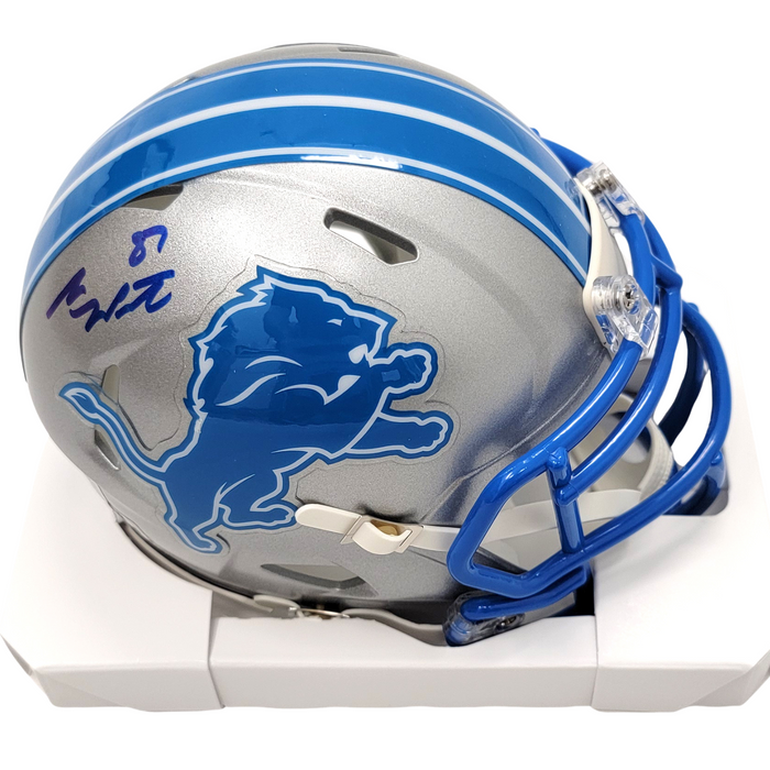 Detroit Lions Signed 2024 Riddell Mini Helmet - Sam LaPorta Signed | - Beckett-Powers Sports Memorabilia