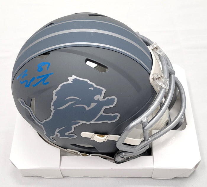 Detroit Lions Signed Slate Mini Helmet - Sam LaPorta Signed | - Beckett-Powers Sports Memorabilia