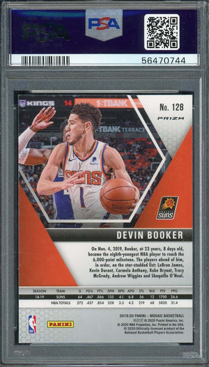 Devin Booker 2019 Panini Mosaic Silver Prizm Basketball Card #128 Graded PSA 10-Powers Sports Memorabilia