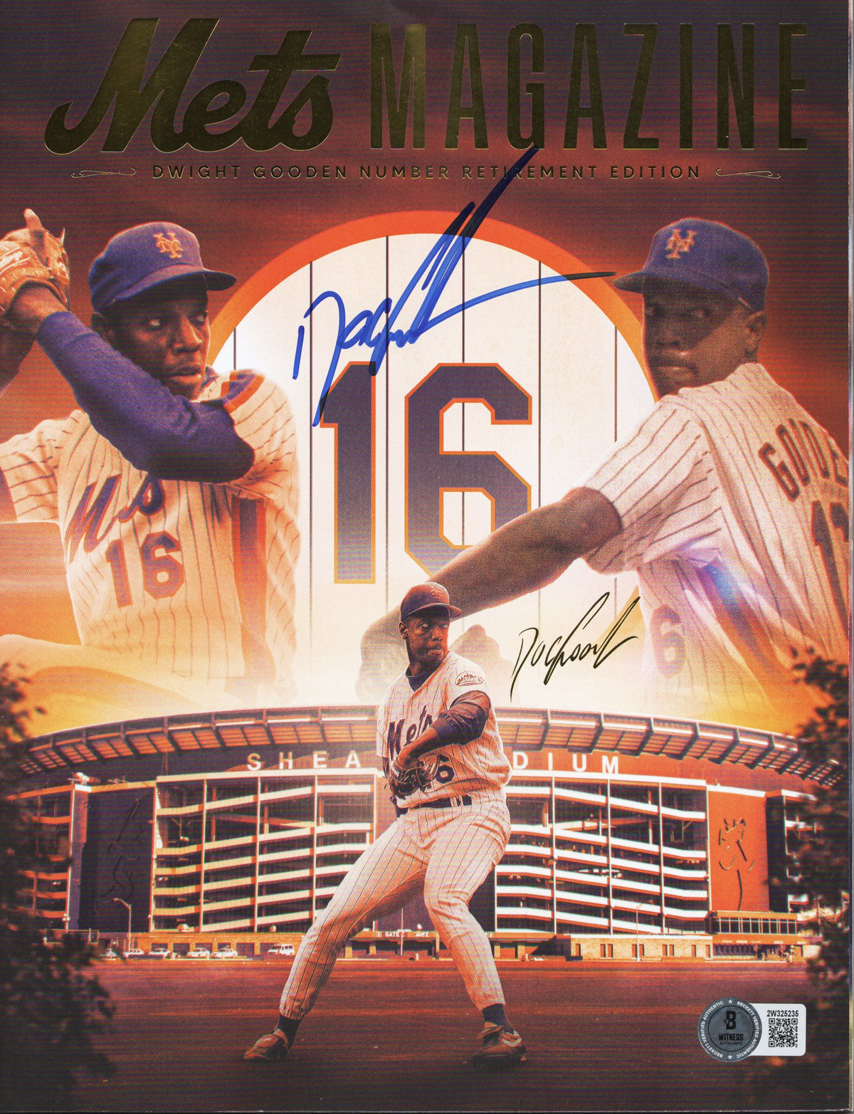 Doc Gooden Signed Mets Magazine Number Retirement Edition - Beckett-Powers Sports Memorabilia