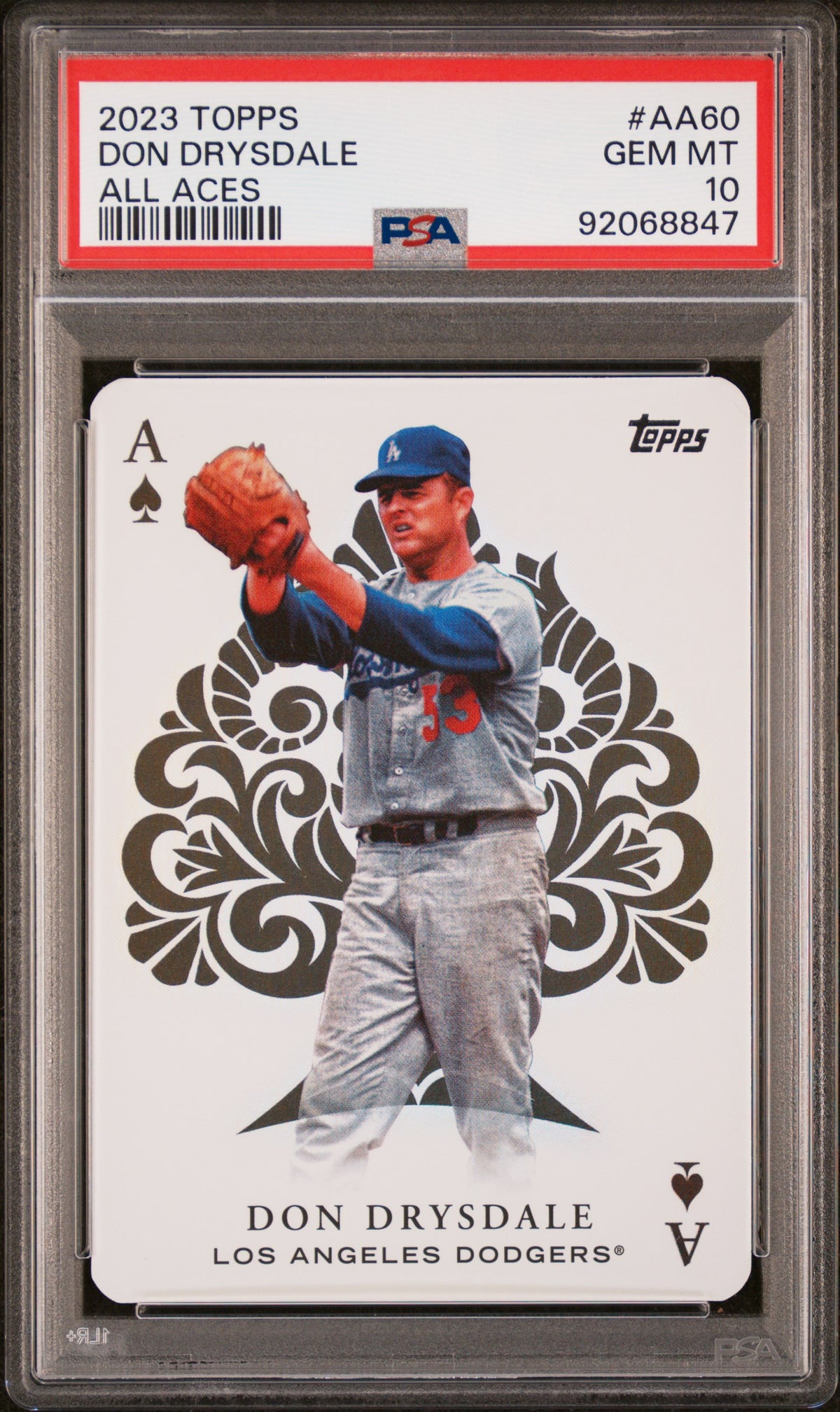 Don Drysdale 2023 Topps All Aces Baseball Card #AA60 Graded PSA 10-Powers Sports Memorabilia