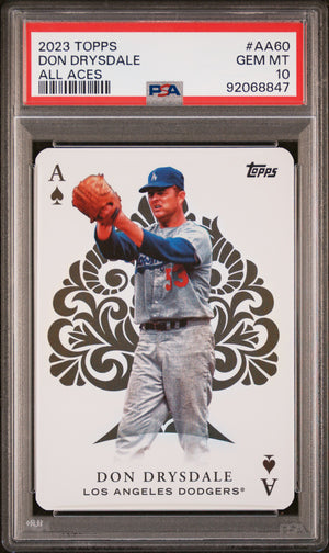 Don Drysdale 2023 Topps All Aces Baseball Card #AA60 Graded PSA 10-Powers Sports Memorabilia