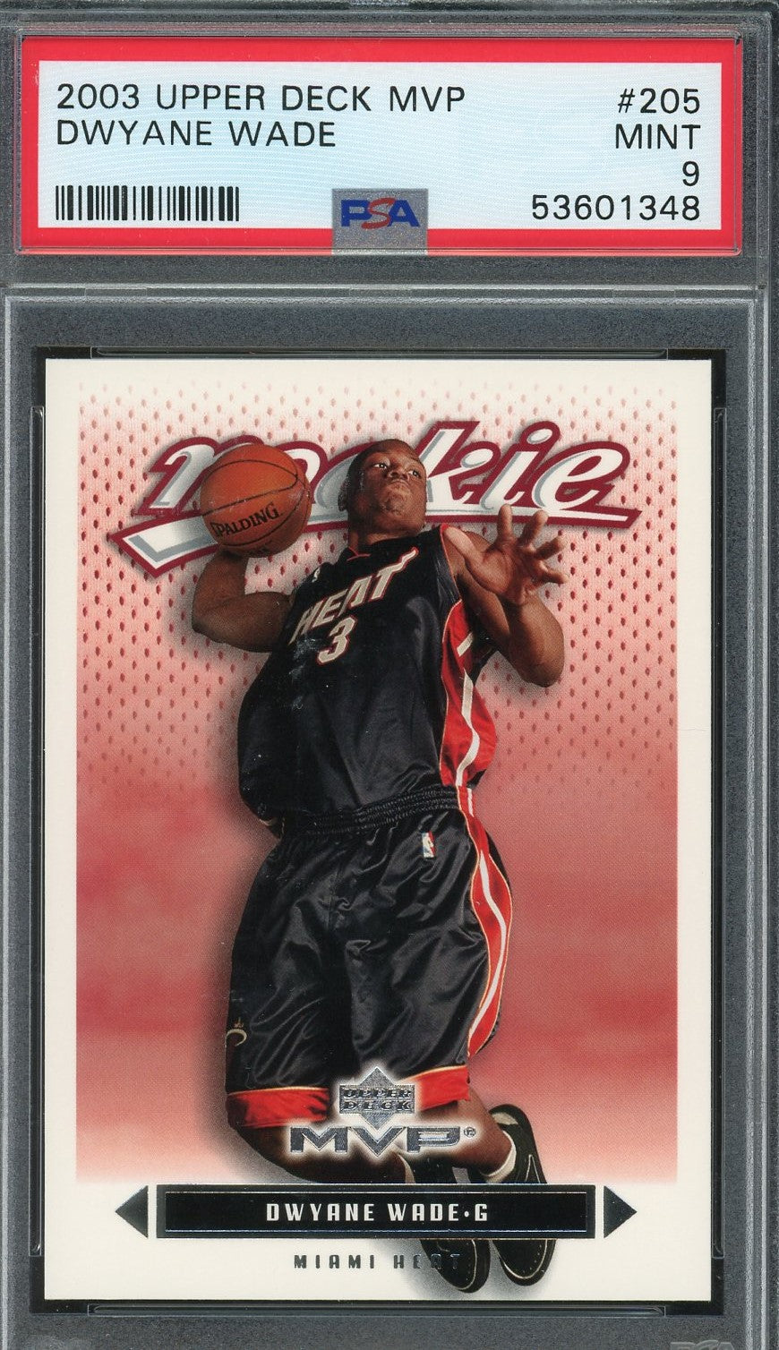 Dwyane Wade 2003 Upper Deck MVP Rookie Card #205 Graded PSA 9-Powers Sports Memorabilia