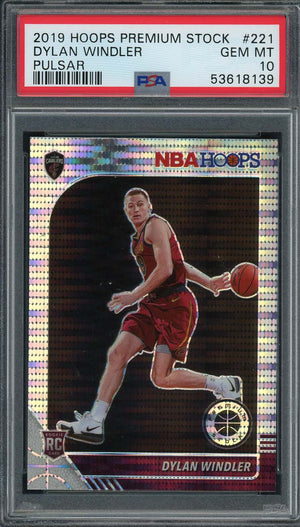 Dylan Windler 2019 Panini Hoops Premium Stock Pulsar Rookie Card #221 PSA 10-Powers Sports Memorabilia