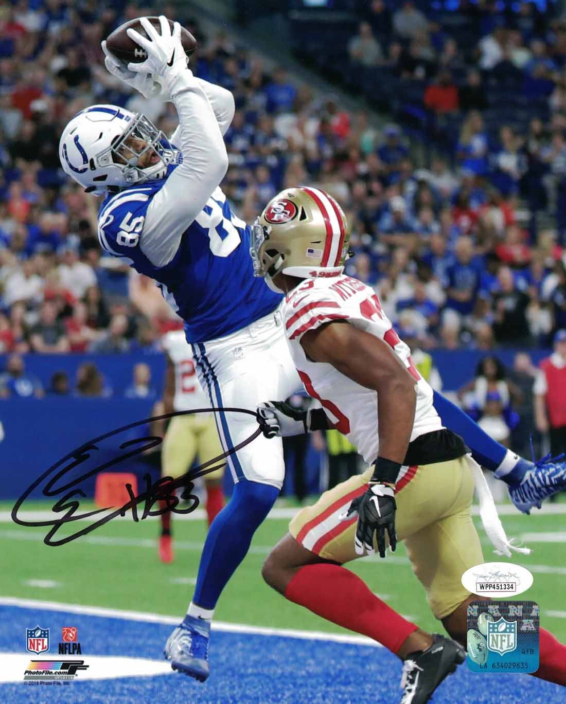 Eric Ebron Signed Indianapolis Colts 8x10 Photo – JSA Authenticated-Powers Sports Memorabilia