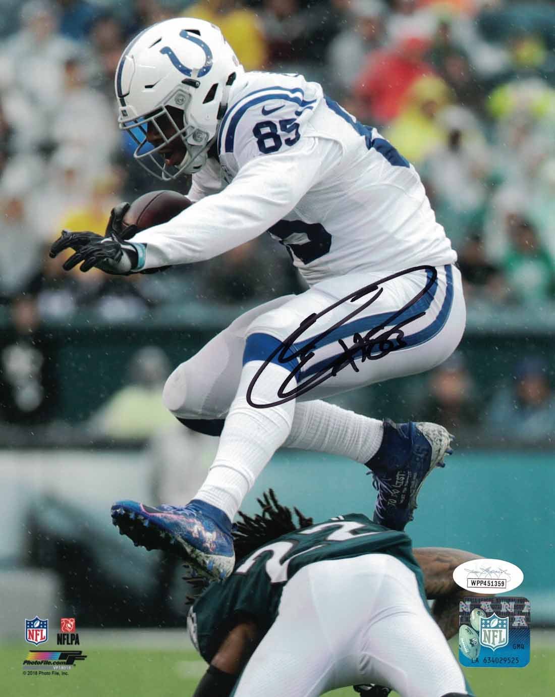 Eric Ebron Autographed Indianapolis Colts 8x10 Photo – JSA Authenticated-Powers Sports Memorabilia