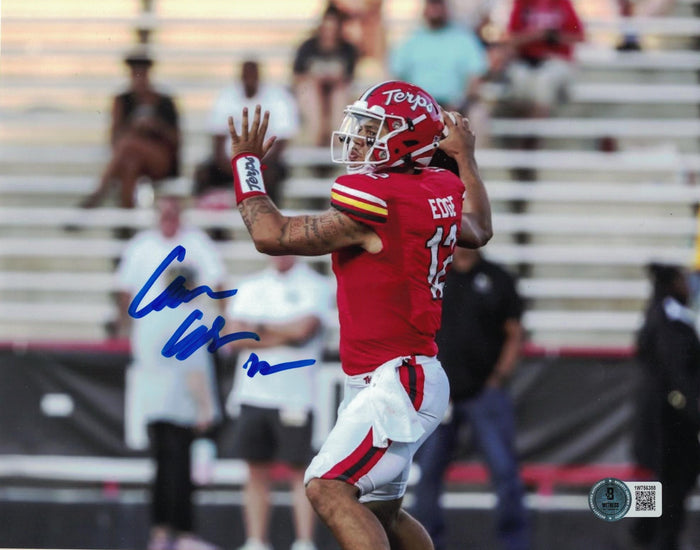 Cameron Edge Signed Maryland Terrapins 8x10 Photo – Red – Beckett Authenticated