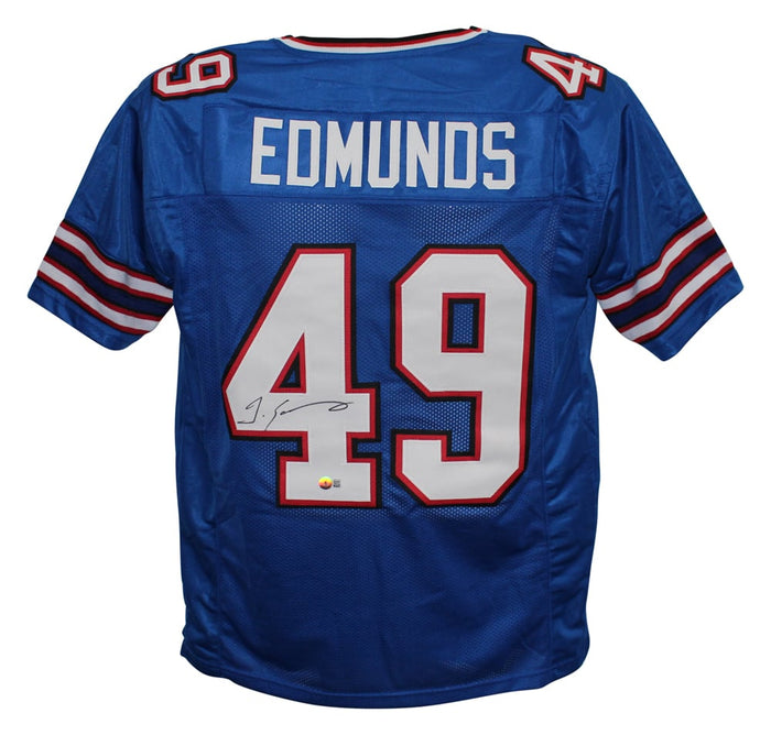Tremaine Edmunds Signed Pro Style Blue XL Jersey – Beckett Authenticated-Powers Sports Memorabilia