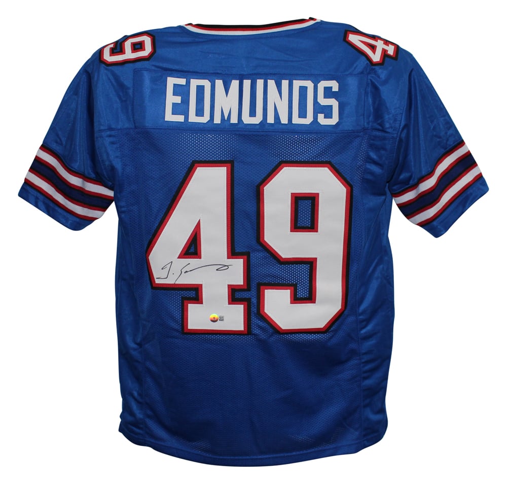 Tremaine Edmunds Signed Pro Style Blue XL Jersey – Beckett Authenticated-Powers Sports Memorabilia