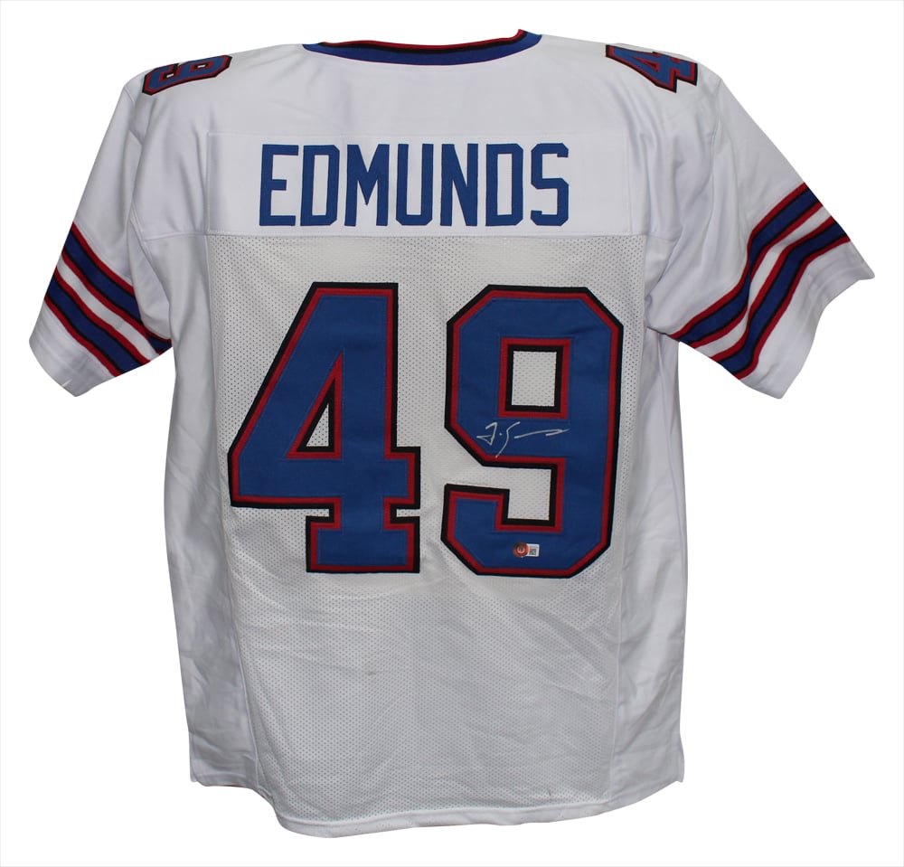 Tremaine Edmunds Signed Pro Style White XL Jersey – Beckett Authenticated-Powers Sports Memorabilia