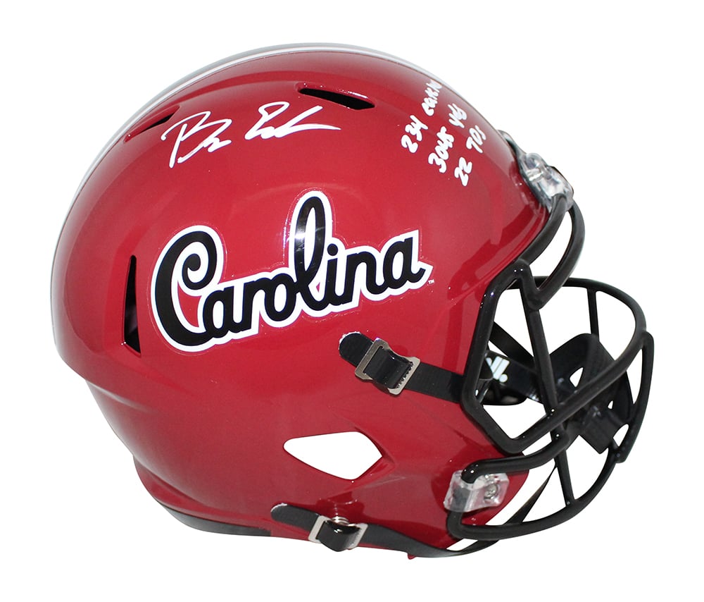 Bryan Edwards Signed South Carolina Gamecocks Full-Size Helmet 3 Insc – Beckett Authenticated-Powers Sports Memorabilia