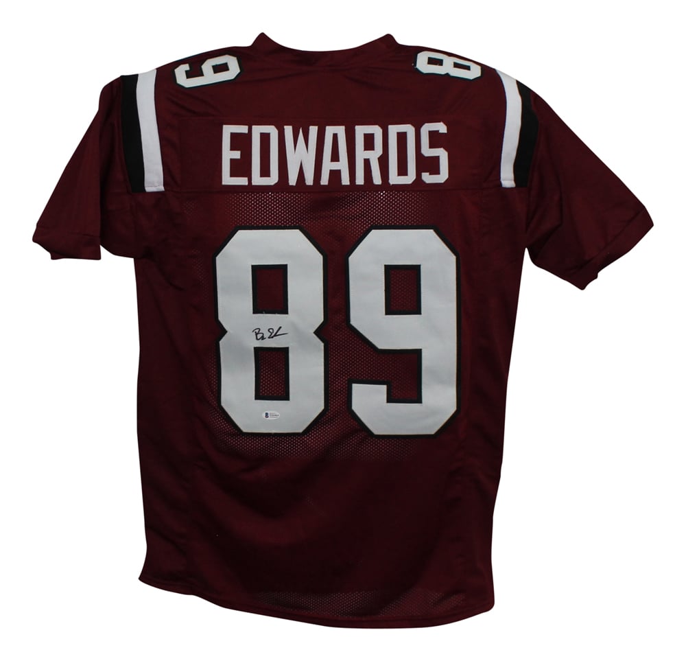 Bryan Edwards Signed College Style Red XL Jersey – Beckett Authenticated-Powers Sports Memorabilia