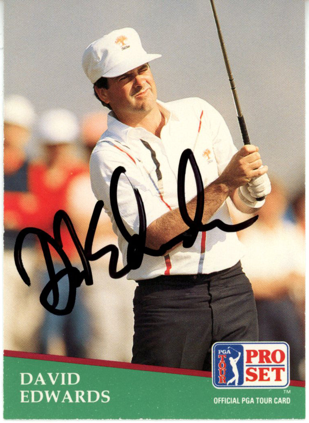 David Edwards Pga Signed Card - 1991 Pro Set #24 Beckett Beckett-Powers Sports Memorabilia